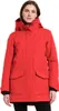 A woman wearing a red parka. Produktbild-Vorschau
