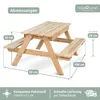holz4home® Outdoor Picknickbank Kinder I Sitzgruppe Aussen Produktbild-Vorschau 8