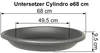 MePla - 3 Stück - Untersetzer Cylindro ø 68 anthrazit Produktbild-Vorschau 2