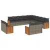 The Living Store 13-tlg. Garten-Sofagarnitur mit Kissen Produktbild-Vorschau 3