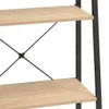 vidaXL Standregal 4 Böden Hellbraun und Schwarz 56x35x140 Produktbild-Vorschau 6