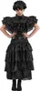 Wednesday Addams Family Kleid Kinder Faschingskostüm Produktbild-Vorschau 1