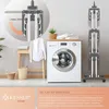 A laundry room scene with a washing machine and a KESSER drying rack. Produktbild-Vorschau