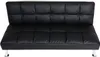 A black sofa bed is shown from the front. Produktbild-Vorschau