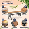 CASARIA® Polyrattan Gartentisch Ablage FSC®- zertifiziertes Produktbild-Vorschau 3