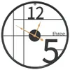 vidaXL Wanduhr Schwarz Ø50 cm Eisen Produktbild-Vorschau 1