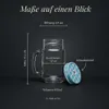 set di 12 bicchieri 450 ml con coperchio blu, color argento Anteprima dell’immagine prodotto 6