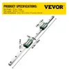 Product specifications and a diagram of a linear guide rail with dimensions. Produktbild-Vorschau