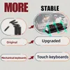 A diagram comparing an original product to an upgraded version, with a background image of a busy kitchen. Produktbild-Vorschau