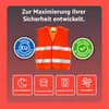 4er výstražné vesty do auta ISO20471 oranžová 2026 - Náhled obrázku produktu 2