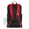 The back view of a red and black Adidas backpack. Podgląd zdjęcia produktu