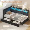 AODEMOKO Polsterbett Schlafsofa, Jugendbett mit Produktbild-Vorschau 6