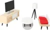 Set completo di mobili per la casa delle bambole Anteprima dell’immagine prodotto 5