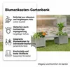 Mucola Gartenbank mit Blumenkästen Holzbank Holz Garten Produktbild-Vorschau 2
