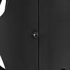 A close-up view of a black metal surface with a screw. Produktbild-Vorschau