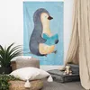Mr. & Mrs. Panda Wandbild Pinguin Buch - Eisblau - Produktbild-Vorschau 2