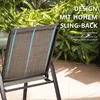 COSTWAY 2er Set Gartenstühle mit Armlehnen, Terrassenstühle Produktbild-Vorschau 4