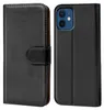 A black flip case for an iPhone 12 Mini is shown from the front and back. Náhľad obrázku produktu