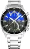 A close-up studio shot of a men's wristwatch. Voir les images du produit