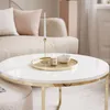 Couchtisch CIRI-X mit Hocker Gold Chrom/ weiß hochglanz Produktbild-Vorschau 4