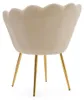 Beiger SHELL GOLD-Sessel mit goldfarbener Polsterung und Produktbild-Vorschau 10