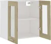 vidaXL Wisząca szklana szafka Lyon dąb sonoma 60x31x60 cm Podgląd zdjęcia produktu 5