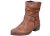 Rieker Damen Stiefelette Zierriemen Blockabsatz Raffung Produktbild-Vorschau 5