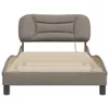 The Living Store Bettgestell mit LED Taupe 100x200 cm Stoff Produktbild-Vorschau 7