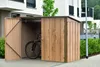 DURAMAX Fahrradgarage 2x1m Holzoptik aus Metall in Grau Produktbild-Vorschau 1
