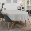 Tischdecke 140x220cm Oval Hellgrau DanceDirty abwaschbar Leinenoptik wetterfest Falschuni, Ansicht 7 Anteprima dell’immagine prodotto