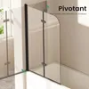 EMKE Duschabtrennung 110x140cm Faltwand für Badewanne Produktbild-Vorschau 14