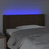 vidaXL LED Kopfteil Dunkelbraun 103x16x78/88 cm Stoff Produktbild-Vorschau 4