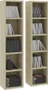 Two narrow, tall bookshelves filled with CDs or DVDs. Podgląd zdjęcia produktu