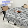 Tischdecke Wachstuch Premium Blumen Grau Robust Produktbild-Vorschau 2