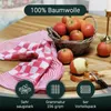 6er Set Geschirrtücher, 65x65 cm, 100% Baumwolle, rot Produktbild-Vorschau 2