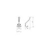 Huthaken Kufstein B 58 mm, H 148 mm, Zinkdruckguss messing Produktbild-Vorschau 2
