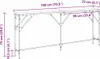 A line drawing of a long console table with dimensions indicated. Náhled obrázku produktu
