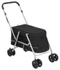 vidaXL Hundewagen Faltbar Schwarz 100x49x96 cm Leinenstoff Produktbild-Vorschau 1