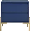 Set aus 2 Nachttischen mit 2 Schubladen - Metall und MDF Produktbild-Vorschau 4