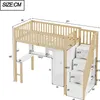 Flieks Etagenbett 90x200 mit Kleiderschrank, Hochbett mit Produktbild-Vorschau 7