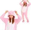 Pigiama Onesie Kigurumi Costume Travestimento Rosa Maiale Anteprima dell’immagine prodotto 1