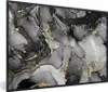 MuchoWow® Gerahmtes Poster Marmor - Schwarz - Gold - Grau Produktbild-Vorschau 1