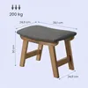 SONGMICS Sitzhocker Fußhocker Polsterhocker aus Holz 39,1 x Produktbild-Vorschau 8