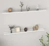 vidaXL Étagères murales 2 pcs. Blanc 115x9x3 cm Voir les images du produit 11