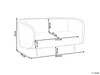 BELIANI Sofa Weiß Bouclé Stoffbezug 2-Sitzer mit Armlehnen Produktbild-Vorschau 3