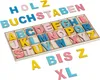 Lot de lettres en bois Relaxdays, 104 pièces, majuscules Voir les images du produit 1