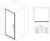 doporro Porte de Douche Pivotante Transparente avec Bande Voir les images du produit 7