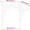 A line drawing of a wooden pergola with dimensions indicated. Podgląd zdjęcia produktu