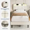 INONEFT, Somier con colchón, cama tapizada de 90x200 con Vista previa de la imagen del producto 8