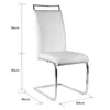 lot de 2 chaises de salle à manger à piétement luge au Voir les images du produit 3